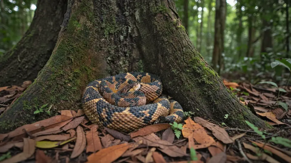Bushmaster or Shushupe (Lachesis muta)