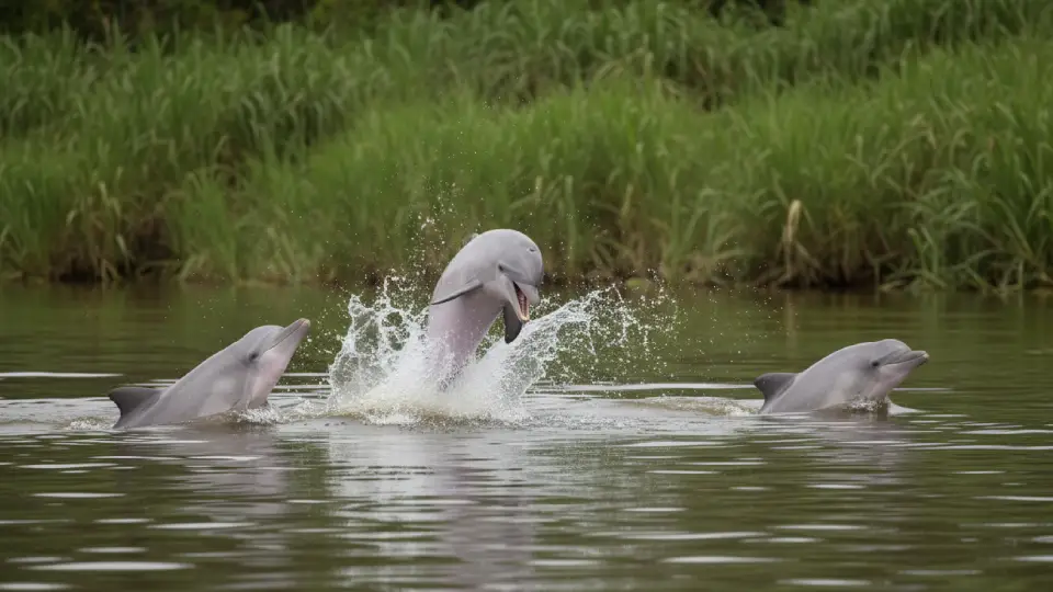 gray dolphin, animals of the Peruvian jungle
