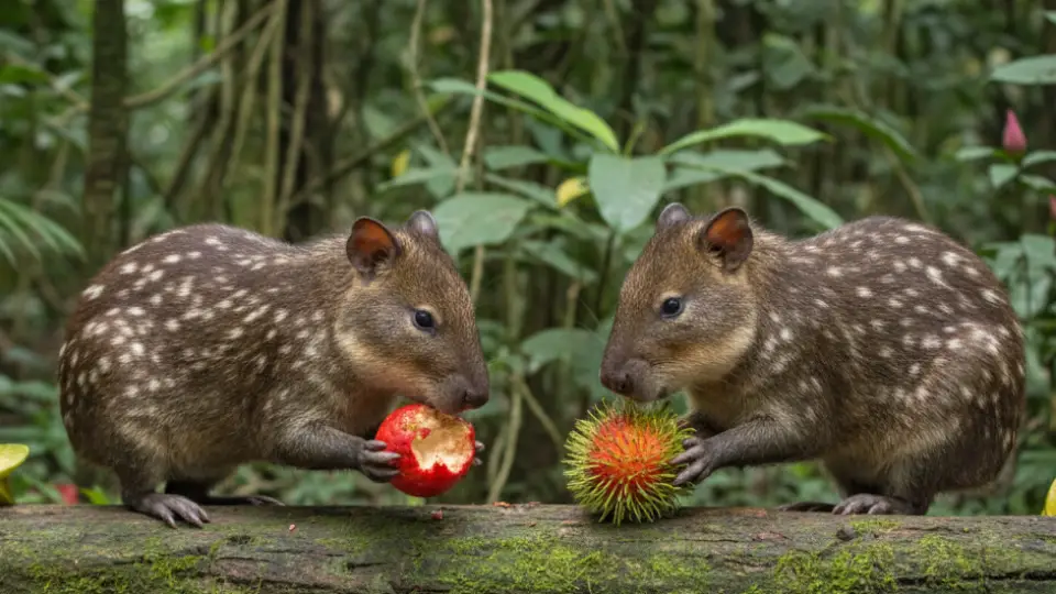 paca picuro, animals of the Peruvian jungle