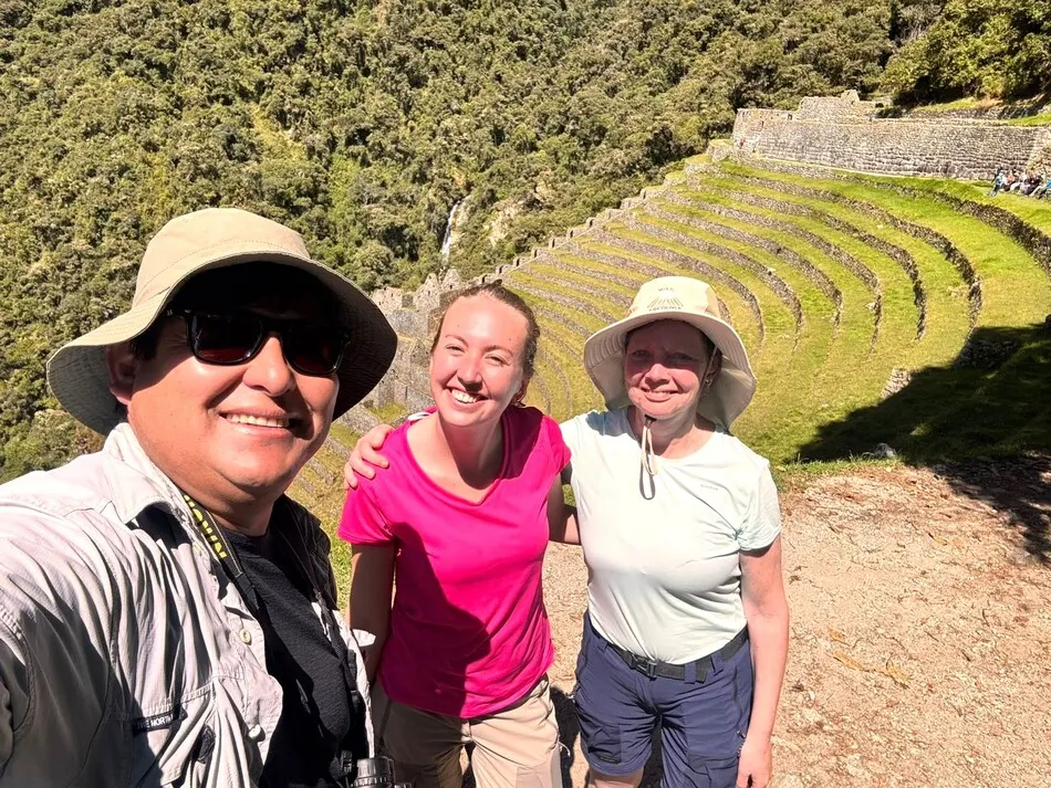 Our hikers at Wiñay Wayna on the 2-Day Short Inca Trail