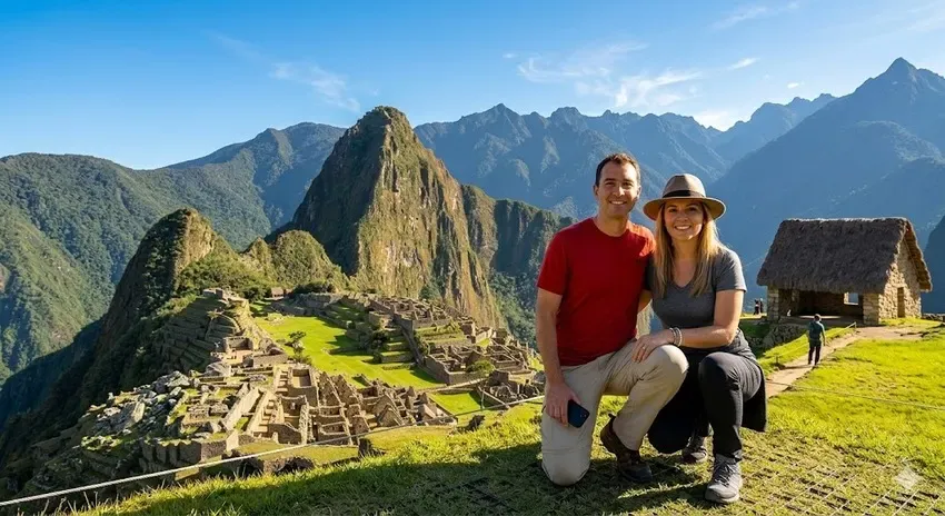 Sunrise view of Machu Picchu from Circuit 1